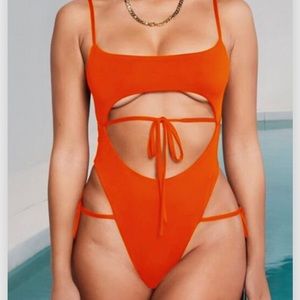 Tie up strappy one piece